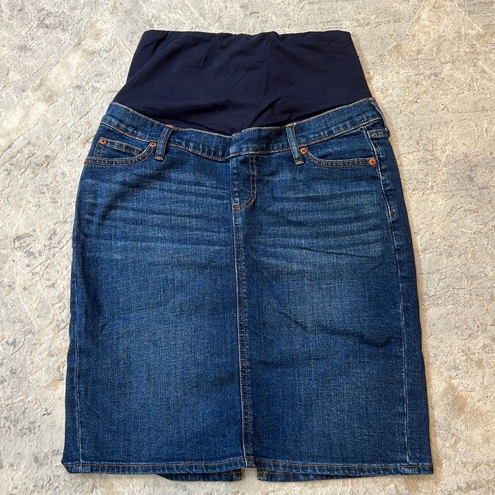 Gap maternity denim pencil skirt